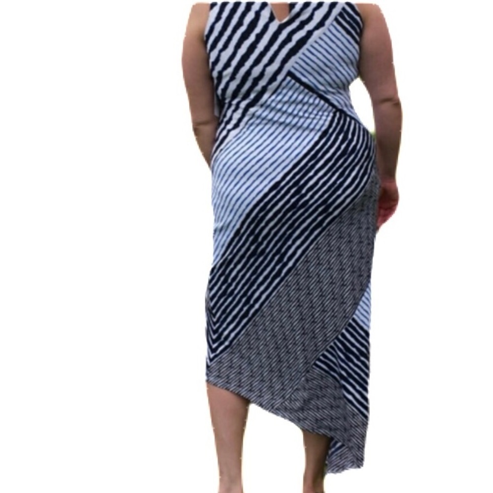 Blue Asymmetrical Maxi Dress-NWT - Picture 2 of 4